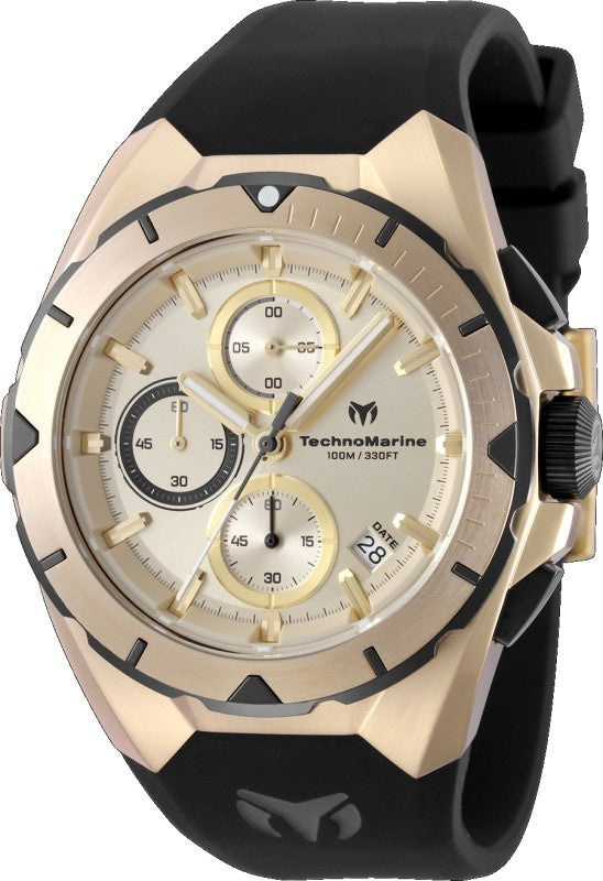 Technomarine Men's TM-318142 OCEAN Quartz VD57 Gold Dial Watch