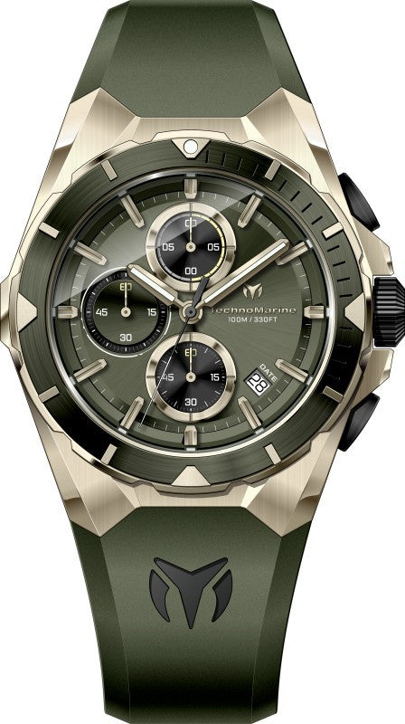Technomarine Men's TM-318143 OCEAN Quartz VD57 Olive Green Dial Watch