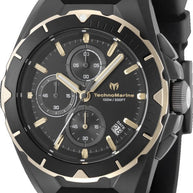 Technomarine Men's TM-318144 OCEAN Quartz VD57 Black Dial Watch