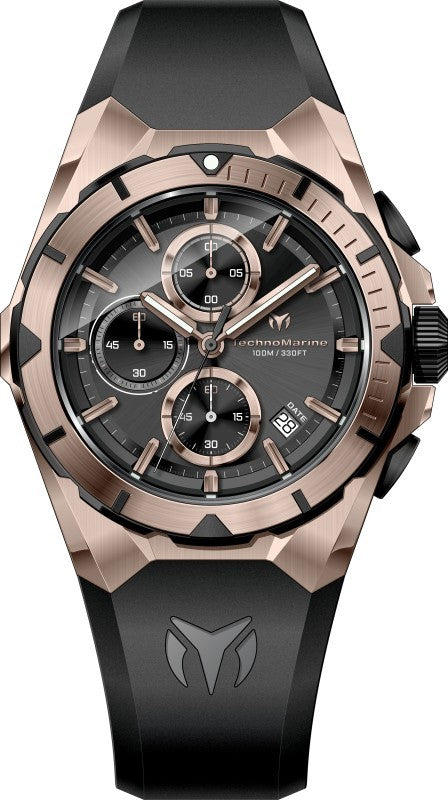 Technomarine Men's TM-318146 OCEAN Quartz VD57 Black Dial Watch