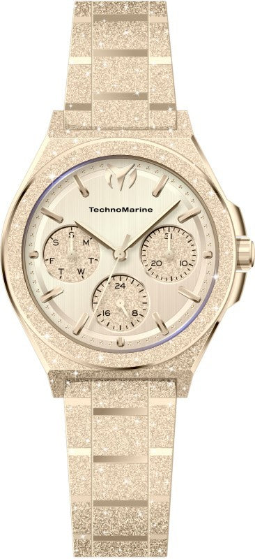 Technomarine Women's TM-318149 OCEAN Quartz VH63 Gold Dial Watch