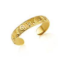 Gold Butterfly Sunflower Band Toe Ring (Available in Yellow/Rose/White Gold)