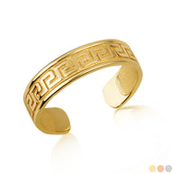 Gold Woman's Timeless Greek Key Toe Ring (Available in Yellow/Rose/White Gold)