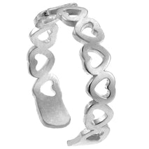 Heart White Gold Toe Ring