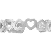 Heart White Gold Toe Ring