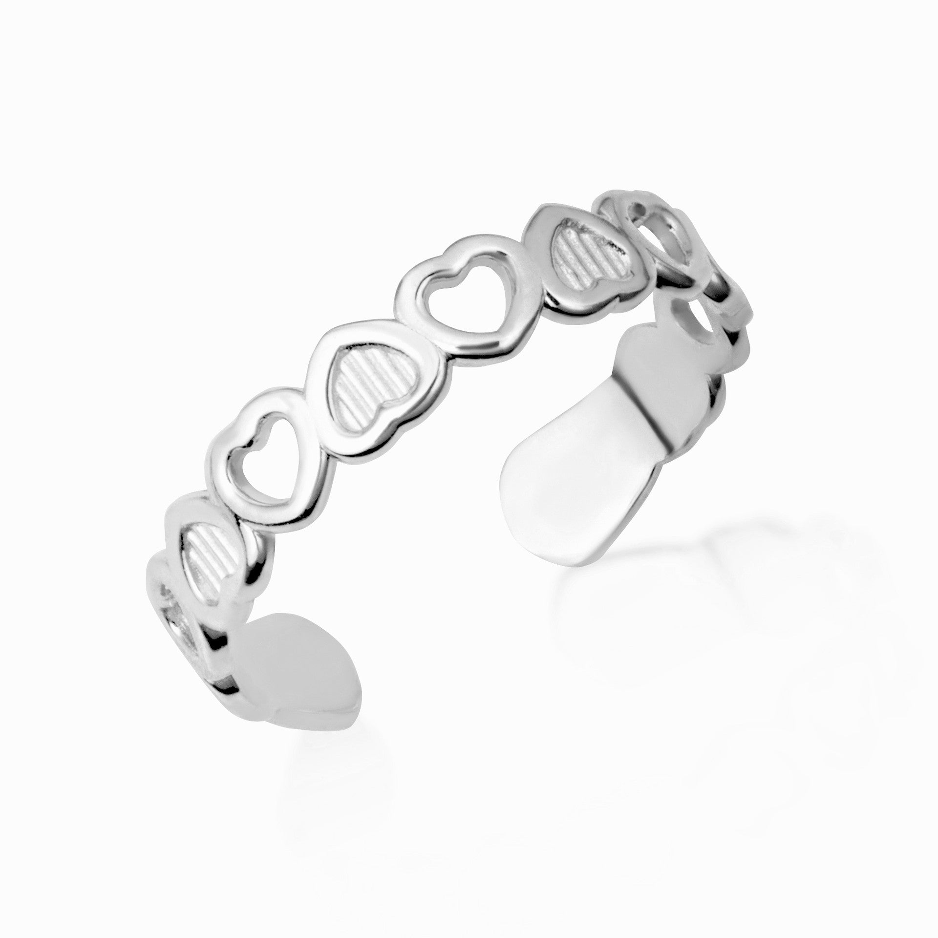 Gold Woman's Token of Love Heart Toe Ring (Available in Yellow/White Gold)