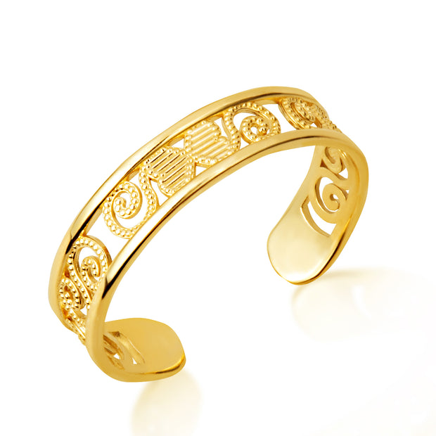Gold Woman's Bohemian Chic Filigree Toe Ring