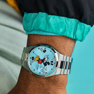 Citizen NJ0156-50L Disney Tsuyosa Mickey Mouse Sky Blue Sunray Dial Watch