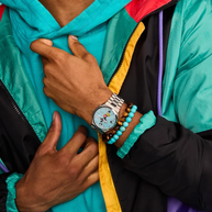 Citizen NJ0156-50L Disney Tsuyosa Mickey Mouse Sky Blue Sunray Dial Watch