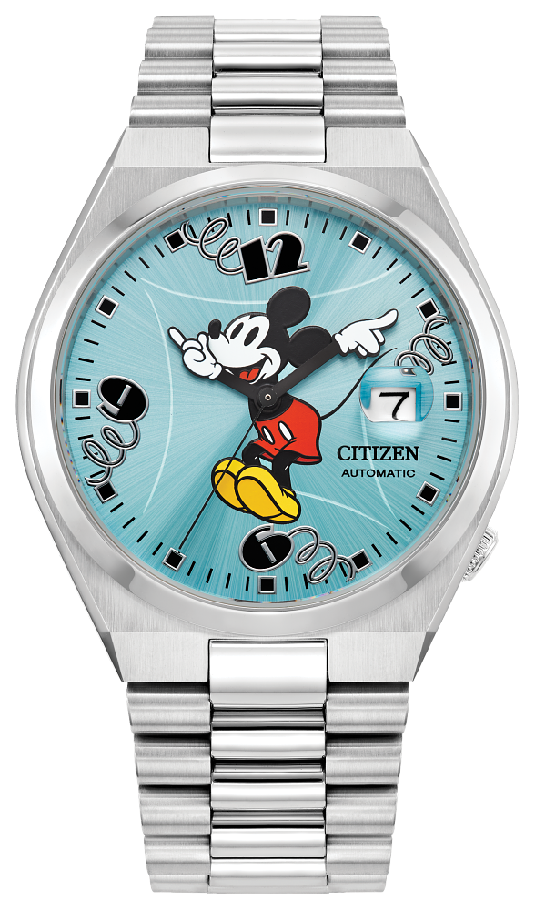 Citizen NJ0156-50L Disney Tsuyosa Mickey Mouse Sky Blue Sunray Dial Watch