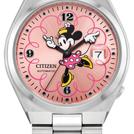Citizen NJ0200-50W TSUYOSA Minnie Mouse Pink Sunray Dial Stainless Steel Unisex Watch