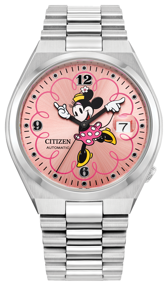 Citizen NJ0200-50W TSUYOSA Minnie Mouse Pink Sunray Dial Stainless Steel Unisex Watch
