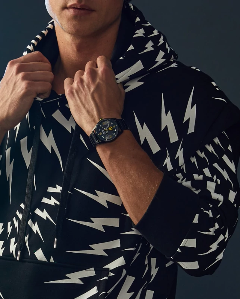 Citizen BM6987-50W Marvel Classic Thor Black Dial Stainless Steel Men's Watch