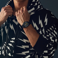 Citizen BM6987-50W Marvel Classic Thor Black Dial Stainless Steel Men's Watch