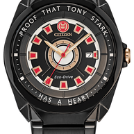 Citizen AW1019-52W Marvel Tony Stark Eco-Drive Black Steel Bracelet Men's Watch