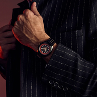 Citizen AW2075-05W Marvel Tony Stark Black Dial Leather Band Men's Watch