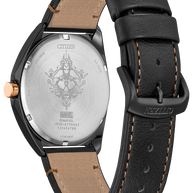 Citizen AW2075-05W Marvel Tony Stark Black Dial Leather Band Men's Watch