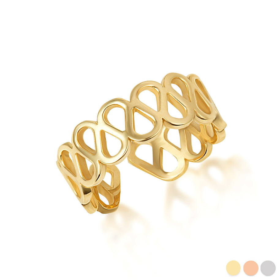 Gold Teardrop Pear Toe Ring (Available in Yellow/Rose/White Gold)