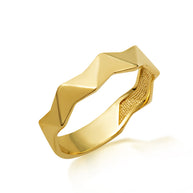 Gold Geometric Band Ring (Available in Yellow/Rose/White Gold)