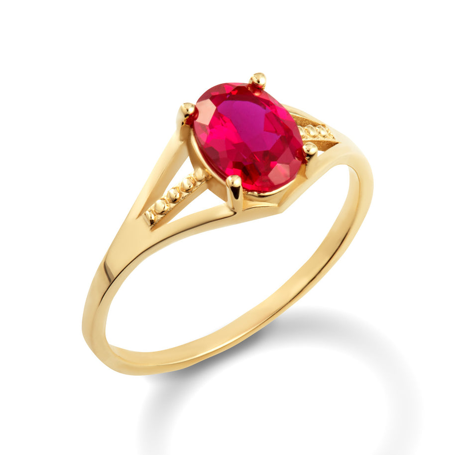 Gold Ladies Birthstone Ring (Available in Yellow/Rose/White Gold)