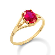 Gold Ladies Birthstone Ring (Available in Yellow/Rose/White Gold)