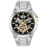 98A224 Bulova Maquina Skeleton Dial Stainless Steel Men's Watch