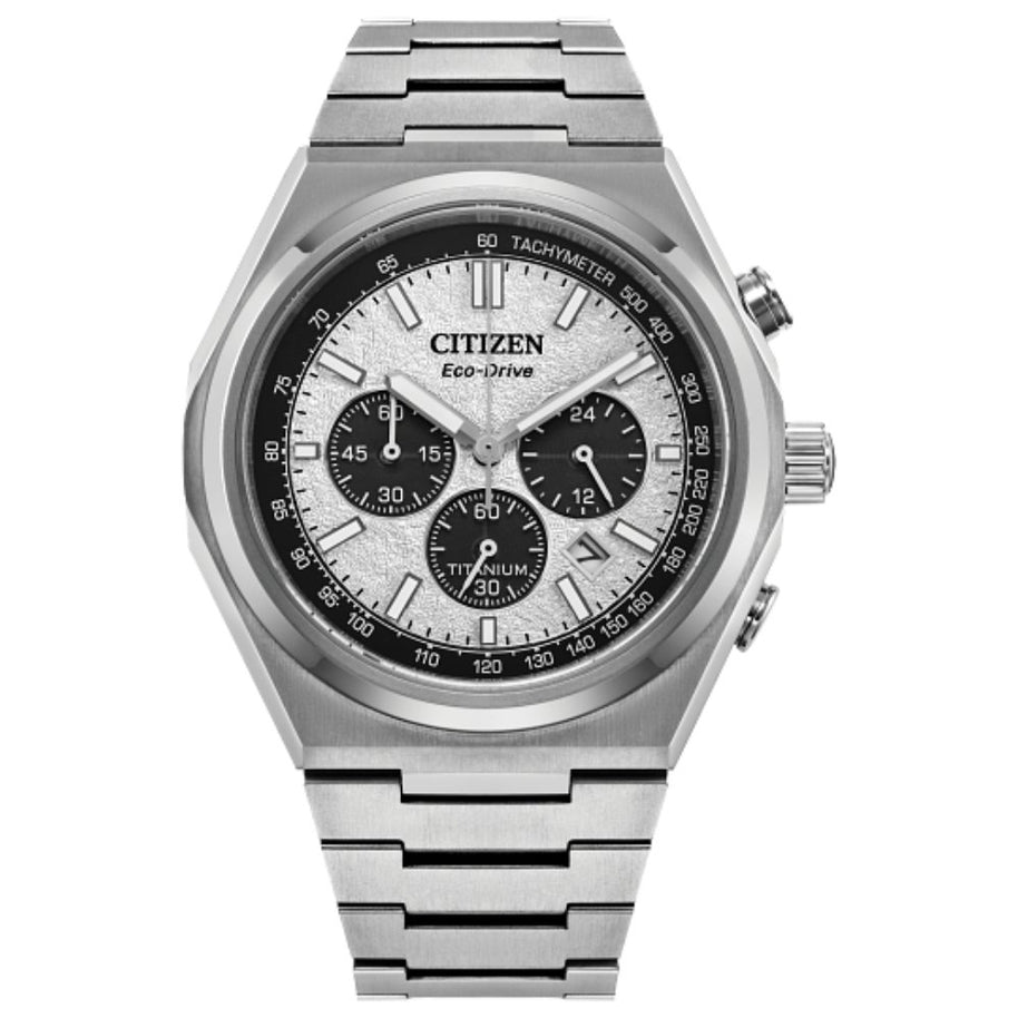 CITIZEN CA4610-85A Zenshin Chrono Chronograph White Dial Men's Watch