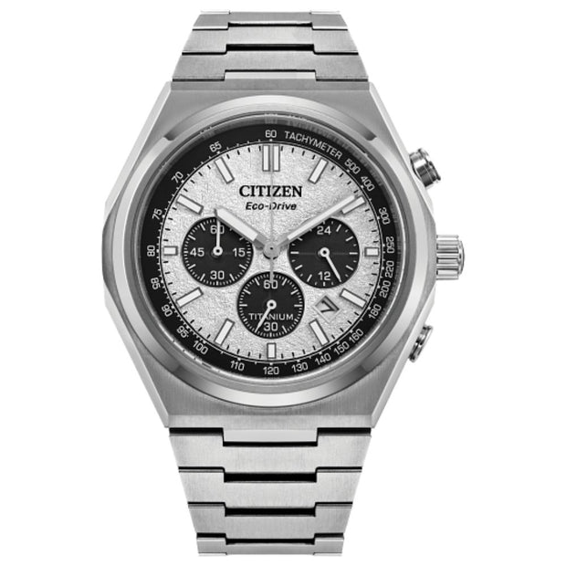 CITIZEN CA4610-85A Zenshin Chrono Chronograph White Dial Men's Watch