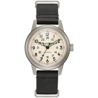 96A246 Bulova Hack Ivory Dial Leather Strap Men's Watch