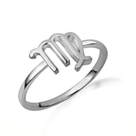 .925 Sterling Silver Personalized Zodiac Sign Band Ring