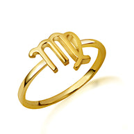 Gold Personalized Zodiac Sign Band Ring (Available in Yellow/Rose/White Gold)