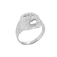 Gold Diamond Horseshoe Ring (Available in Yellow/Rose/White Gold)