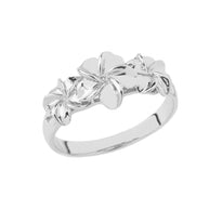 Gold Hawaiian Plumeria Flower Ring (Available in Yellow Gold, Rose Gold, White Gold)