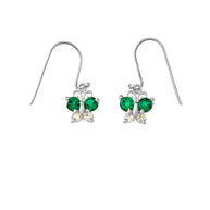 Mini Butterfly with Birthstones Earrings in Gold (Yellow/Rose/White)