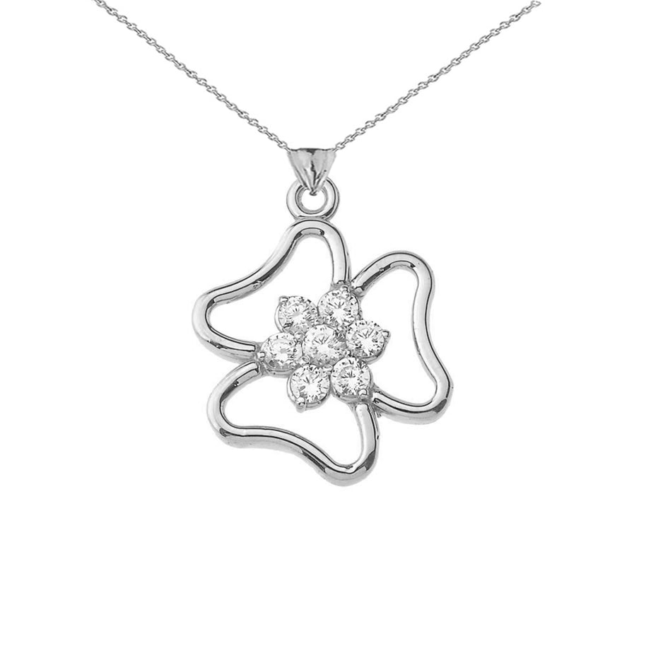 Three Leaf Clover Pendant in Gold (Yellow/Rose/White)