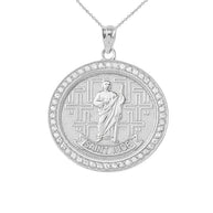 Gold Religious Patron Saint Helena Oval Medallion Pendant Necklace (Available in Yellow/Rose/White) (Copy)