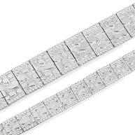 .925 Sterling Silver Studded Nugget Bracelet (Available in Small/Large)