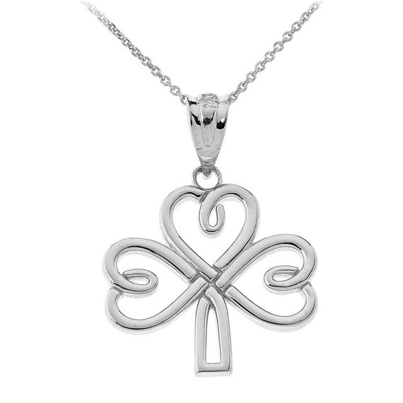 Silver Claddagh Cross Charm