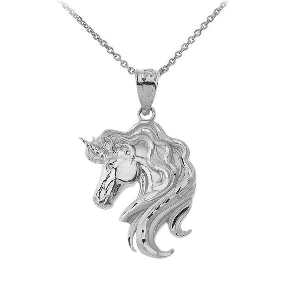 Mythical Unicorn Pendant Necklace in Gold (Available in Yellow/Rose/White Gold)
