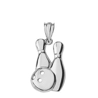 Bowling Pendant Necklace in Solid Gold (Yellow/Rose/White)