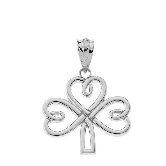 Silver Claddagh Cross Charm