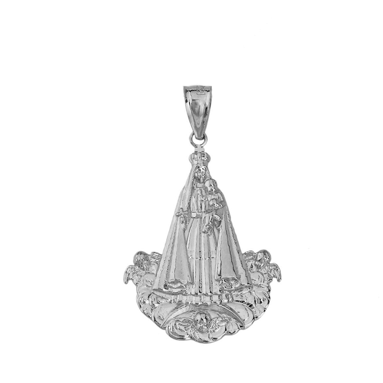 Virgen del Cobre (Medium) Pendant Necklace in Sterling Silver