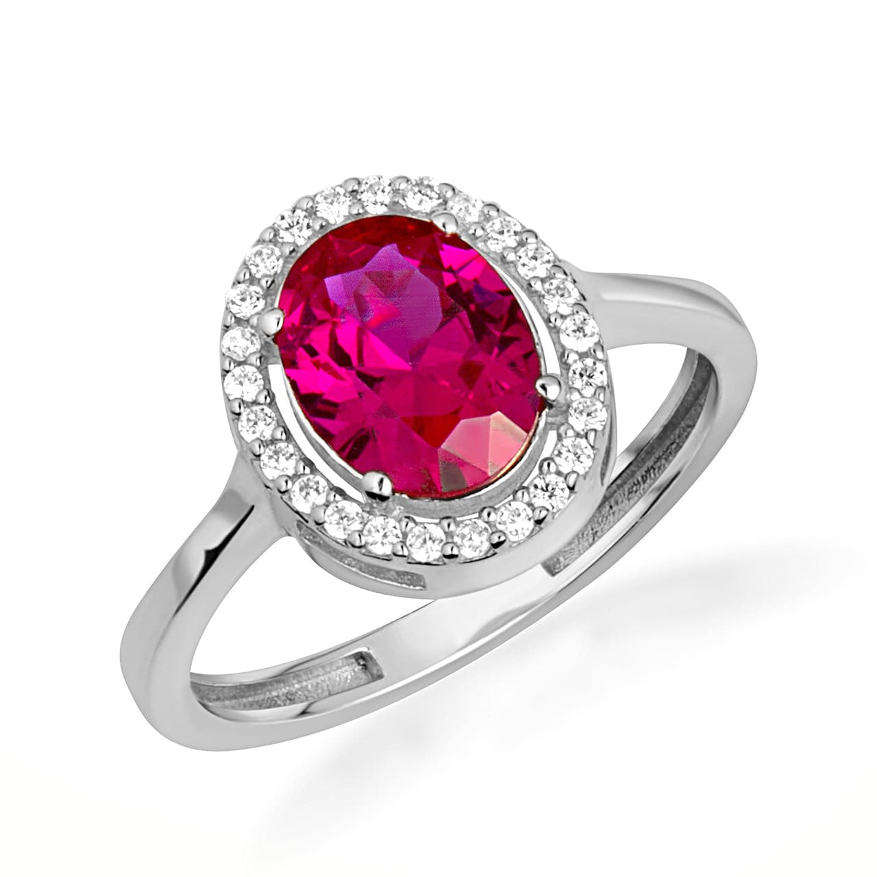 Gold Personalized Halo Birthstone Ring (Available in Yellow/Rose/White Gold)