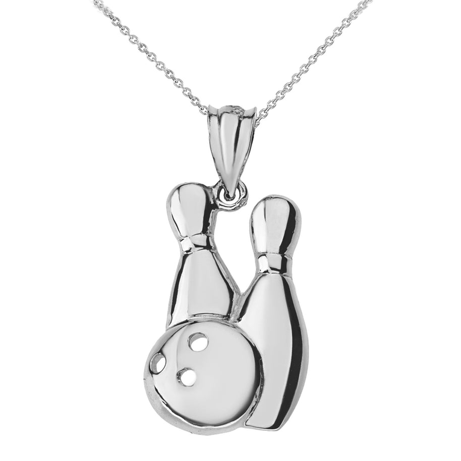 Bowling Pendant Necklace in Solid Gold (Yellow/Rose/White)
