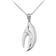 .925 Sterling Silver Lobster Claw Pendant Necklace