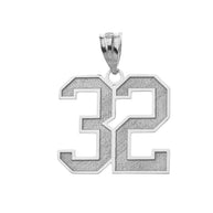 .925 Sterling Silver Personalized Jersey Name & Number Engravable Pendant Necklace