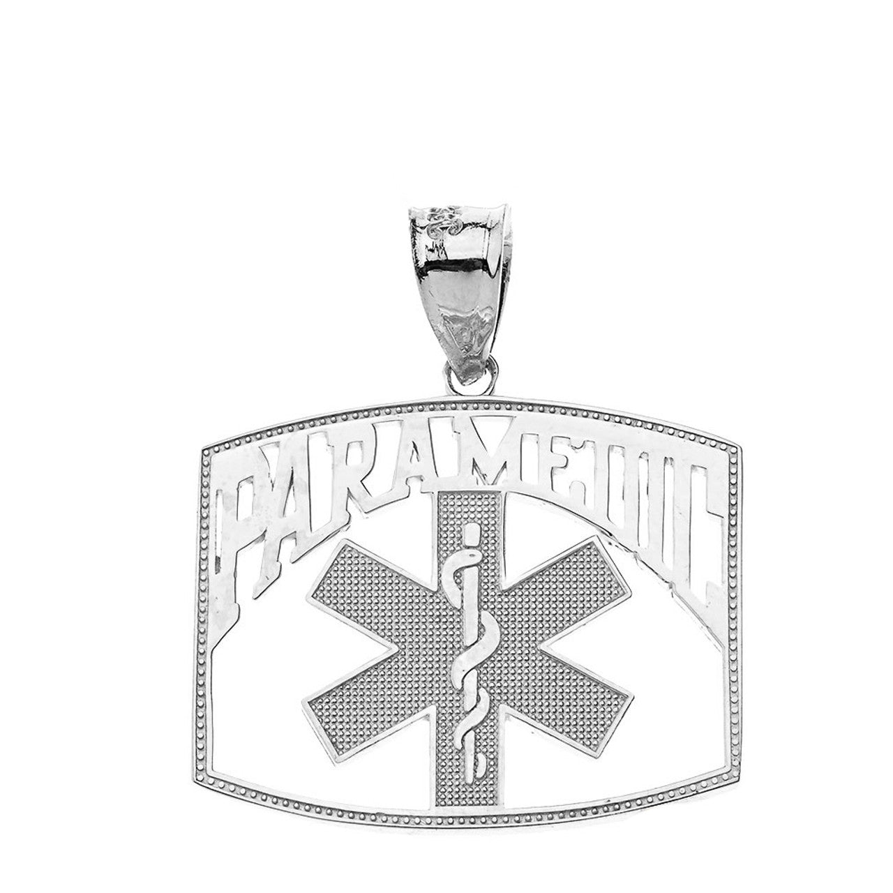Paramedic Medical Specialist Pendant Necklace in Sterling Silver