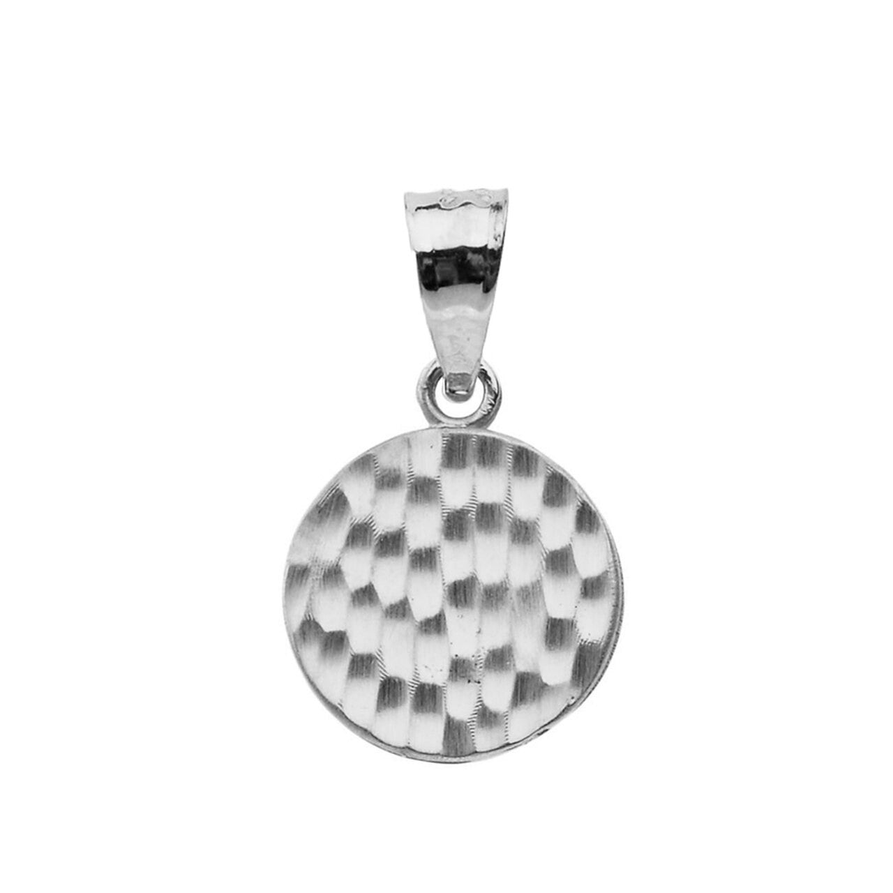 Hammered Gold Medallion Necklace (Available in Yellow Gold, Rose Gold, White Gold)
