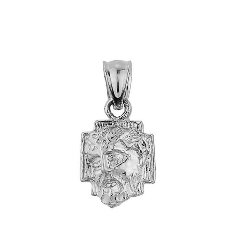 .925 Sterling Silver Jesus Face Pendant
