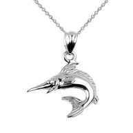 Gold Swordfish Charm Pendant(Available in Yellow/Rose/White)